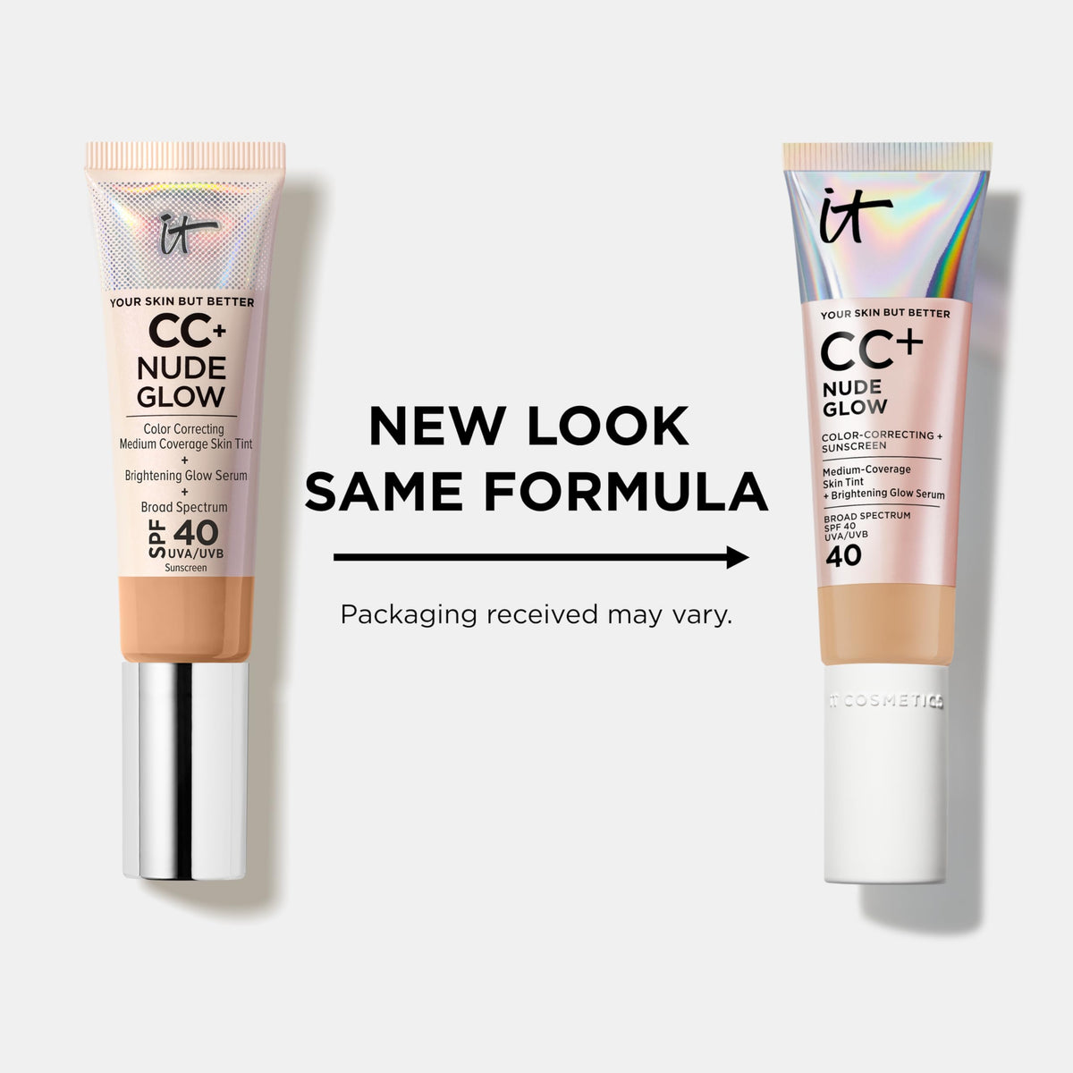 IT Cosmetics CC+ Cream Nude Glow Foundation with SPF 40 - Healthy Glow Tint