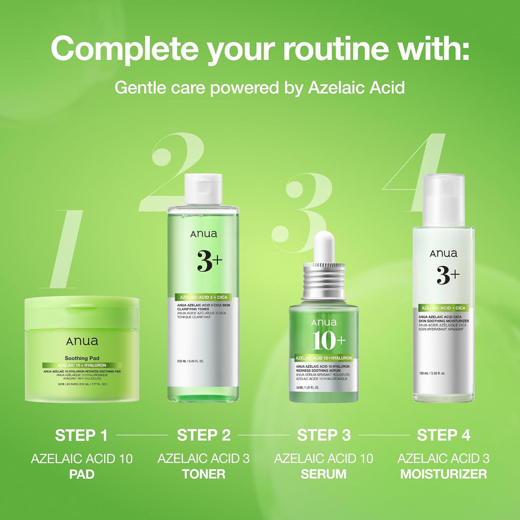 Anua Azelaic Acid 10 Hyaluron Redness Soothing Serum, 1.01 fl oz