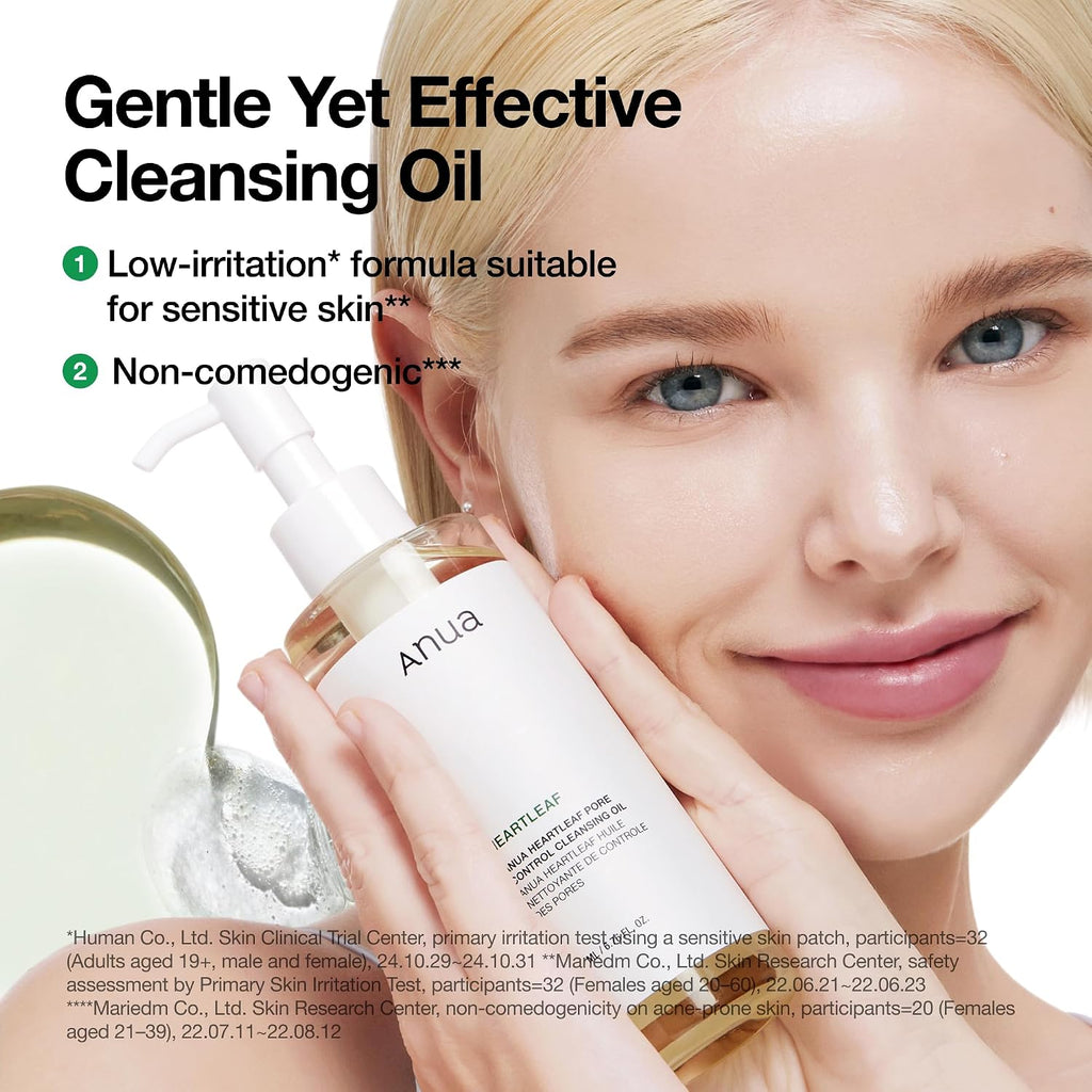 Heartleaf Pore Control Cleansing Oil by Anua for Unisex - 6.76 oz Cleanser