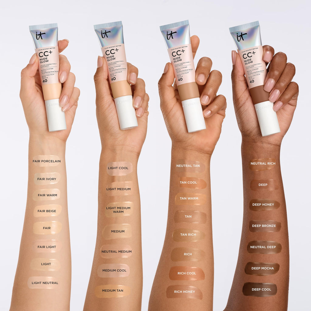 IT Cosmetics CC+ Cream Nude Glow Foundation with SPF 40 - Healthy Glow Tint